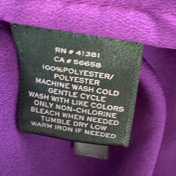 Ralph Lauren Purple Mandarin Collar Tunic Blouse - Picture 9 of 9